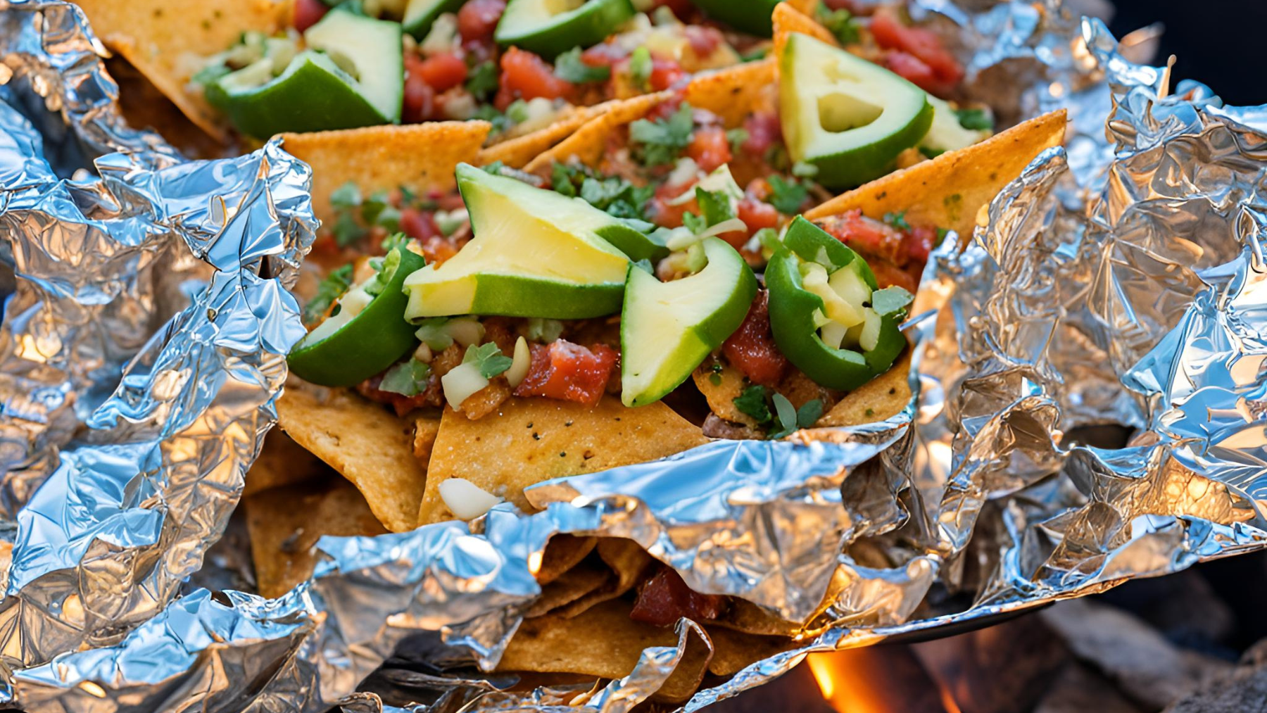 Nachos over a campfire